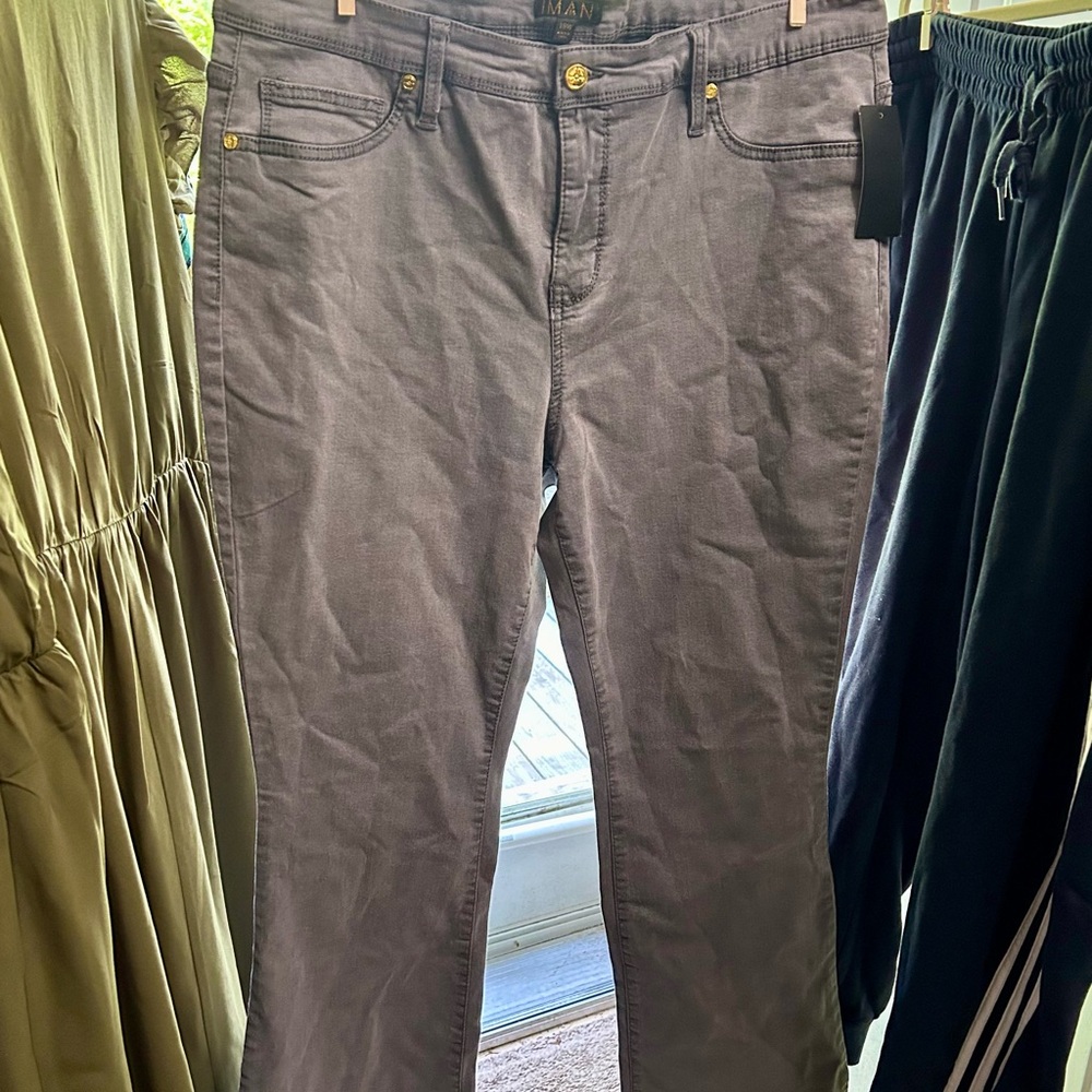 NWT IMAN Gray Jeans